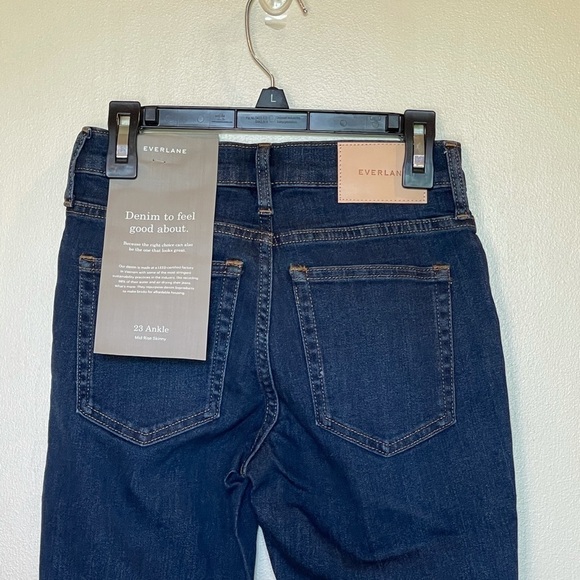 Everlane Blue Medium Wash Authentic‎ Stretch Mid Rise Skinny Jeans Size 23 - Picture 8 of 14